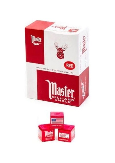 Master 144 Lü Kırmızı Bilardo Tebeşiri