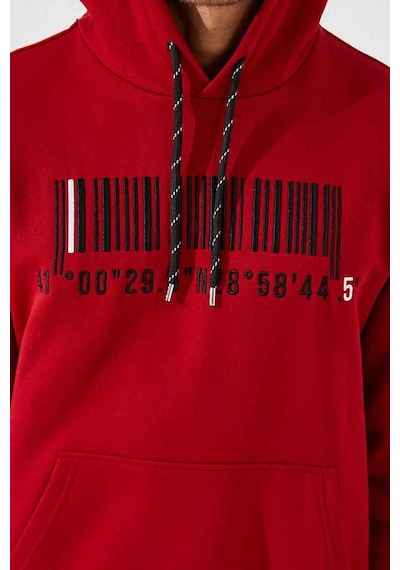 Tommy Life Kırmızı Nakışlı Kanguru Cep Standart Kalıp Kapüşonlu Erkek Sweatshirt - 87839 Kırmızı Tommy Life Kırmızı Nakışlı Kanguru Cep Standart Kalıp Kapüşonlu Erkek Sweatshirt - 87839 Kırmızı