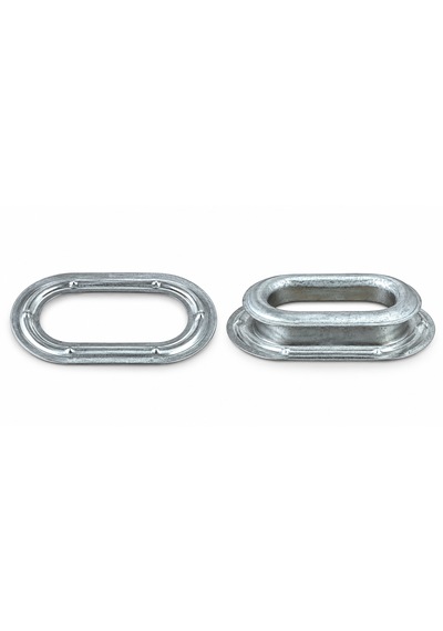 40 Mm No 66 Galvaniz Oval Kuşgözü Branda, Tente Ve Perde İçin 10'lu Takım Gümüş