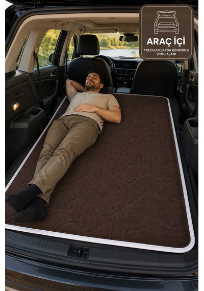 Zish Tekstil Flexı 5 Cm 160x200 Katlanır Kamp Yatağı Karavan, Misafir Ve Anne Yanı Yatağı Kahverengi