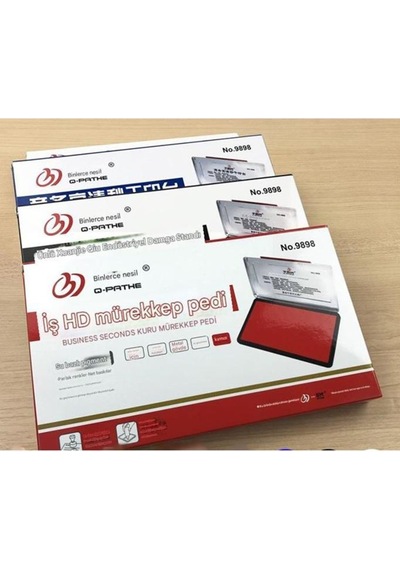 El Istampası Büyük Boy 175 117mm Siyah Mürekkep Pedi 9893 Karışık