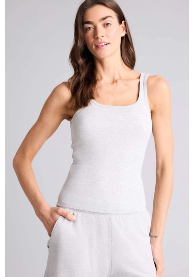 DeFacto Slim Fit Dar Kesim Basic Düz U Yaka Fitilli Kaşkorse Atlet E5540AX25SMGR93