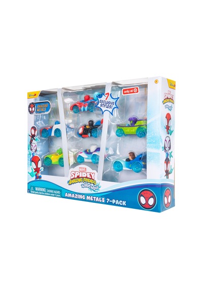 Spidey Amazing Metals Araçlar 7'li Paket Snf0386 Çok Renkli