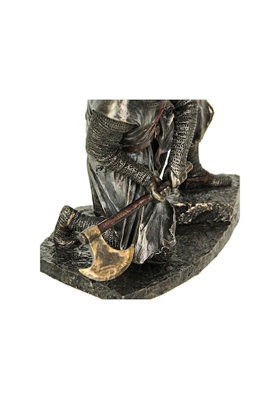 Veronese Design 7 "tapınak Diz Çökmüş Savaş Balta Duruşu Soğuk Döküm Reçine Antik Bronz Kaplama Heykel Genel
