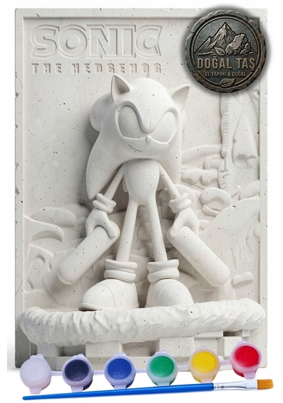 Sonic 15 Cm Taş Biblo Çocuk Boyama Etkinliği
