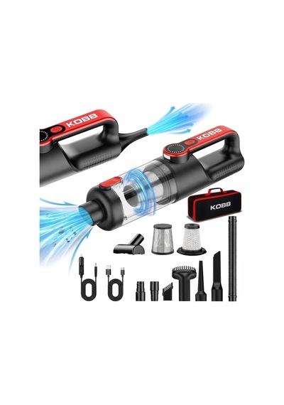Kobb Kbv20 12volt/ Li-ion Şarjlı Kömürsüz Motor Hibrit Araç Süpürgesi + 8 Parça Aksesuar Seti + Taşı