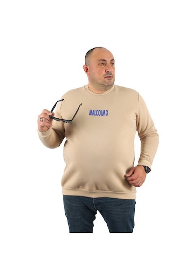 Moc Grande Mocgrande Büyük Beden Erkek Sweat Malcolmx 22735 Bej