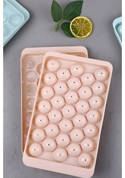 2 Adet 33 Hazneli Küre Buz Kalıbı 20-12 Cm Plastik Diğer