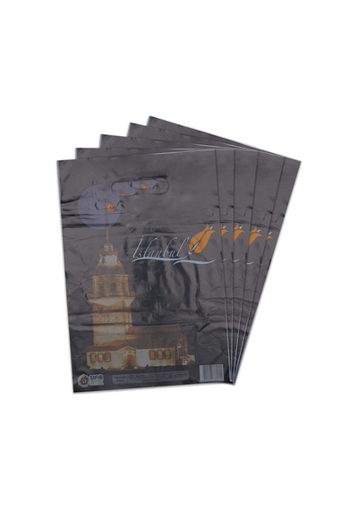 No 2 26X38 Kız Kulesi Desenli Takviyeli Elgeçme Poşet 50 Adet