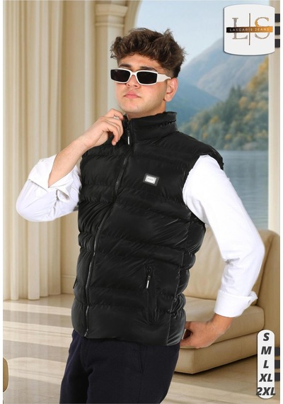 Lasgaris Jeans Erkek Şişme Yelek Siyah