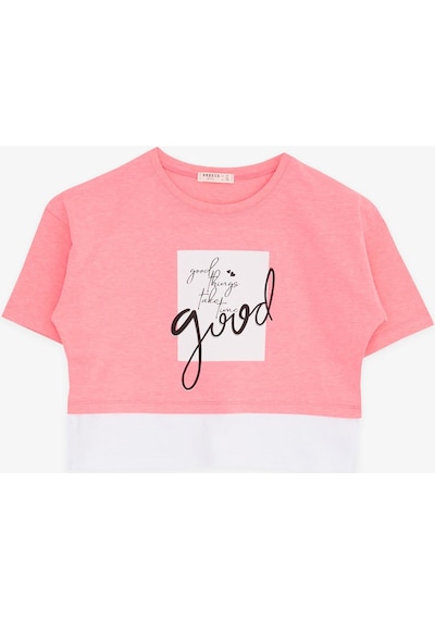 Breeze Kız Çocuk Crop Tişört Yazı Baskılı Yanları Yırtmaçlı 9-14 Yaş, Neon Pembe-neon Pembe Neon Pembe Breeze Kız Çocuk Crop Tişört Yazı Baskılı Yanları Yırtmaçlı 9-14 Yaş, Neon Pembe-neon Pembe Neon Pembe