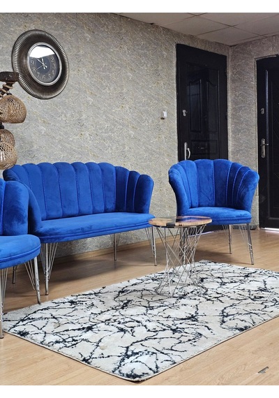 Zafir Krom Kaplama Tel Ayak Papatya Çay Seti Koltuk Takımı , Balkon, Salon, Ofis, Cafe Koltuk Takımı Mavi Zafir Krom Kaplama Tel Ayak Papatya Çay Seti Koltuk Takımı , Balkon, Salon, Ofis, Cafe Koltuk Takımı Mavi
