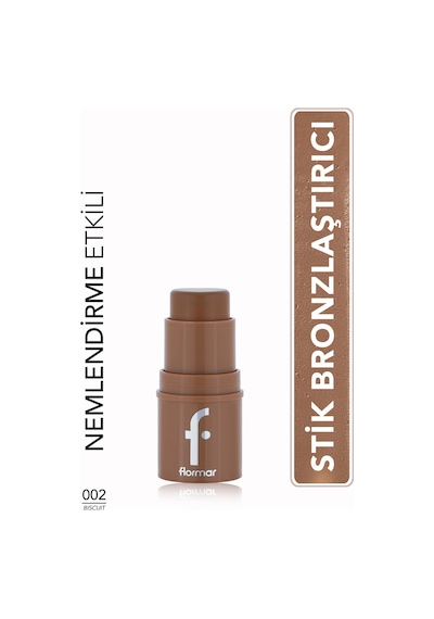 Flormar To Go Doğal Bitişli & Nemlendirme Etkili Kremsi Stick Bronzer 002 Biscuit