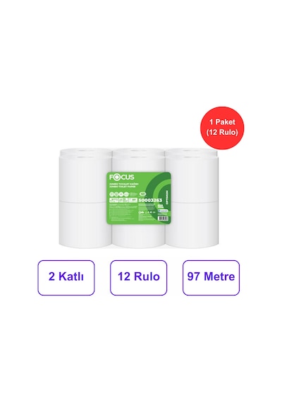 Focus Jumbo Tuvalet Kağıdı 12'li