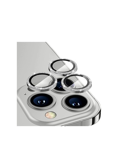 Ally iPhone Uyumlu 14 Pro-14 Pro Max Diamond Taş İşlemeli Alüminyum Alaşımlı Kamera Lens Koruyucu- 5775 Altın