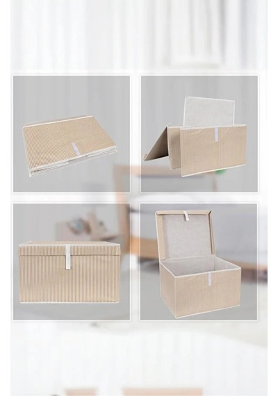 Alas Kahverengi Çok Amaçlı Kapaklı Kutu Maxi Boy Tela 50x40x30 Cm