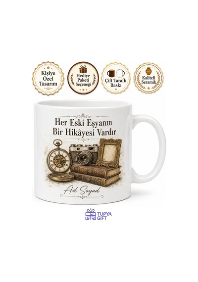 Bit Pazarı Avcılarına Ucuza Bulunan Hazineler İkinci El Şıklığı Kupa Bardak Hediye Beyaz / Çok Renkli