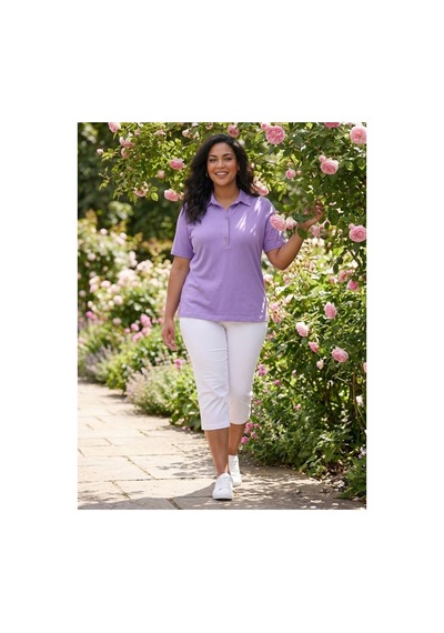 Hanezza Polo Yaka T-shirt Lila - 35199535 Lila