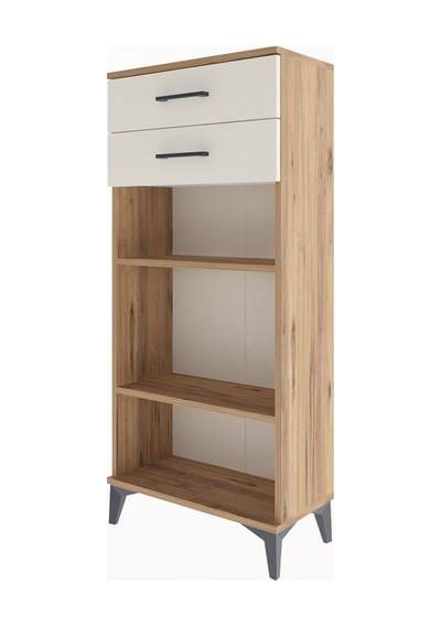 Arges Dolap 2 Raflı 2 Çekmeceli 60x30x134 Çam-aytaşı Atlas Çam