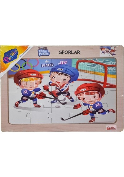 Ony-85-86-87-88 Ahşap Eğitici Puzzle Sporlar -onyıl