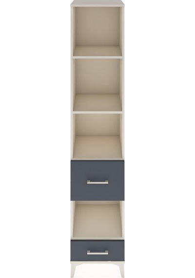 Hyperion Dolap 4 Raflı 2 Çekmeceli 44x44x221 Aytaşı-antrasit Aytaşı