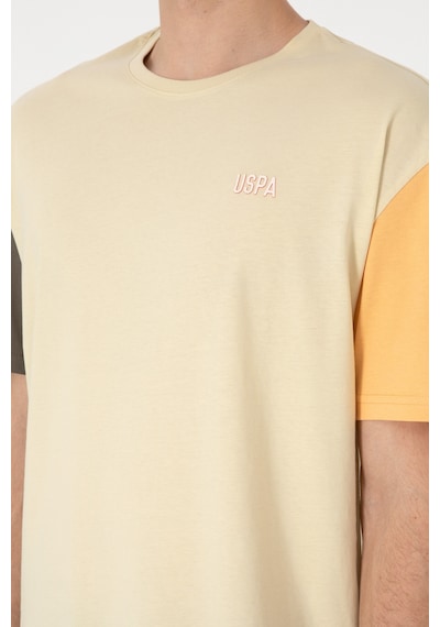 U.S. Polo Assn. Erkek Comfort Fit Bisiklet Yaka Açık Haki Tişört 50306921-VR183