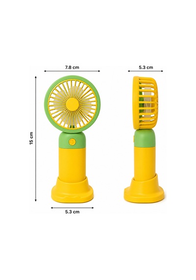 Usb Şarjlı Mini El Fanı Çiçek Tasarımlı 3 Kademeli Masaüstü Ve Taşınabilir Kullanım