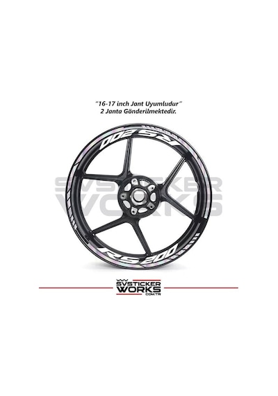 Bajaj Rs200 Jant Sticker Dış Ve İç Set Sticker Jant Şeridi Hologram 85834741