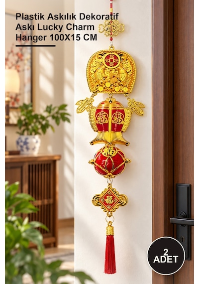 2 Adet Şans Ve Bereket Askılık Plastik Askılık Dekoratif Askı Lucky Charm Hanger 100x15 Cm Diğer