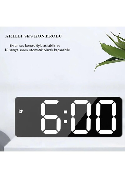 Led Dijital Masa Saati Alarm Termometre Tarih Masaüstü Saat Diğer