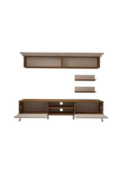 Decoraktiv Eko 5 Mdf Dvd Gold Tv Ünitesi Tv Sehpası Ceviz - Beyaz