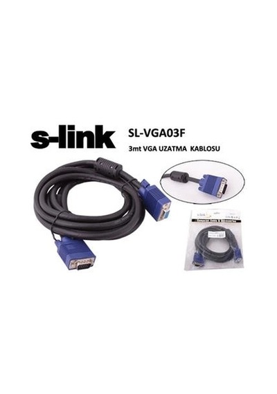 S-link Sl-vga03f 3mt E-d Ekran Kartı Vga Uzatma Kdo