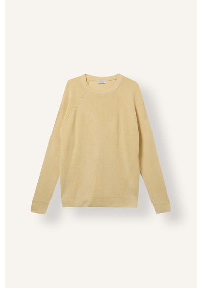 Defacto Standart Fit Bisiklet Yaka Reglan Kol Triko Basic Kazak I3773ax26wnyl166 Sarı-yl166