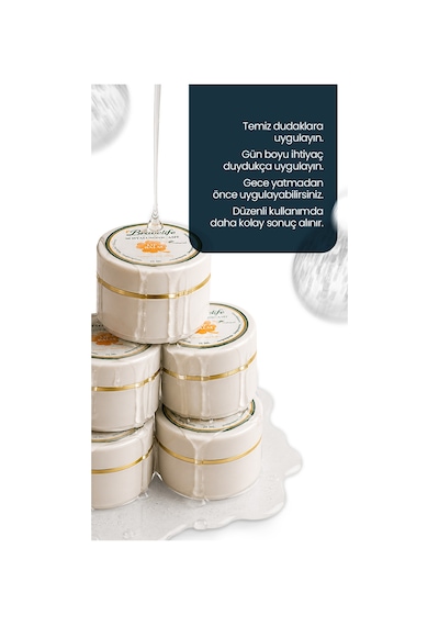 Dudak Kuruma Ve Çatlama Önleyici Yoğun Nemlendirici Besleyici Panthenol Kantoran Yağı Vegan Dudak Lip Balm 25 Ml
