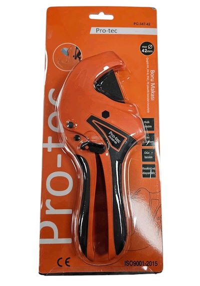 Protec Profesyonel Turuncu Pvc Pprc Boru Kesme Makası 347-42