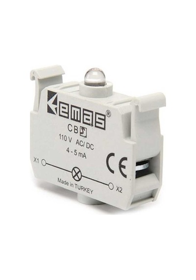 Emas Cbs Yedek Led'li 100-230v Ac Sarı Sinyal Blok