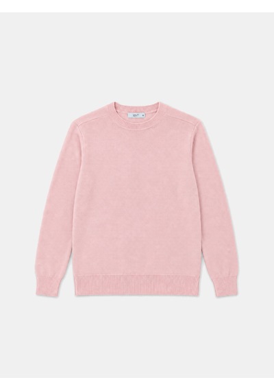 Xint Pembe Regular Fit Bisiklet Yaka Yünlü Kazak 801822