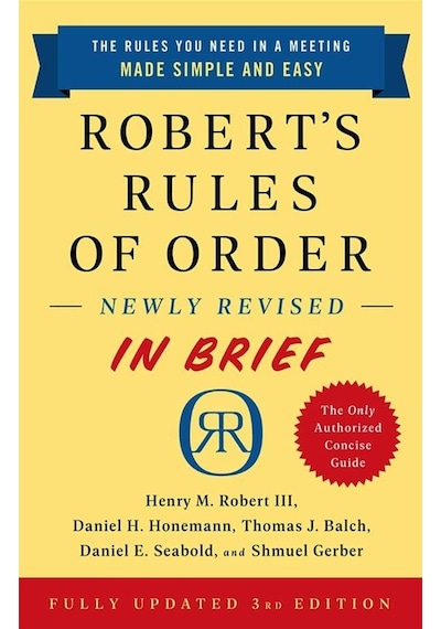 Robert's Rules Of Order Newly Revised İn Brief