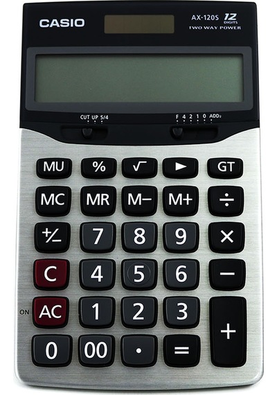 Casio Ax-120 B/S Hesap Makinesi 12 Hane