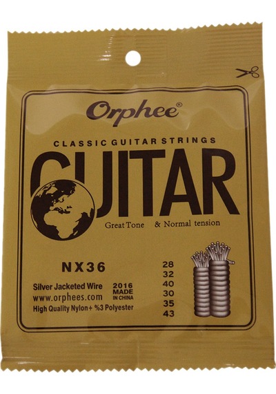 Orphee Nx36 Naylon Klasik Gitar Telleri 6 Adet Tam Set
