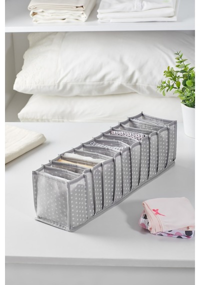 Serstil 11 Gözlü Gri Benekli Çekmece Içi Düzenleyici Organizer Small - 11 X 41 X 12 Cm