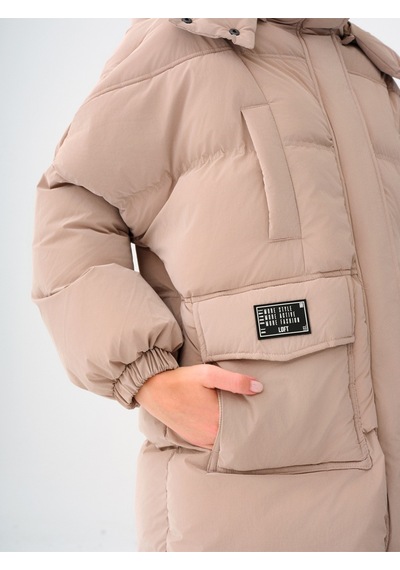 Loose Fit Kadın Mont Taş