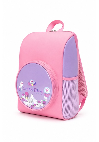 Quovo Kawaii Tarzı Özel Tasarım Anaokulu Çantası Su Geçirmez Ortopedık Anaokulu Çantası Kreş 4-7 Yaş Pembe