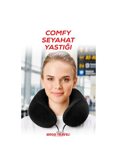 Viscofoam Comfy Ortopedik Seyahat Yastığı Visco Boyun Destekli Seyahat Yastığı - Siyah | Ergo Travel Viscofoam Comfy Ortopedik Seyahat Yastığı Visco Boyun Destekli Seyahat Yastığı - Siyah | Ergo Travel