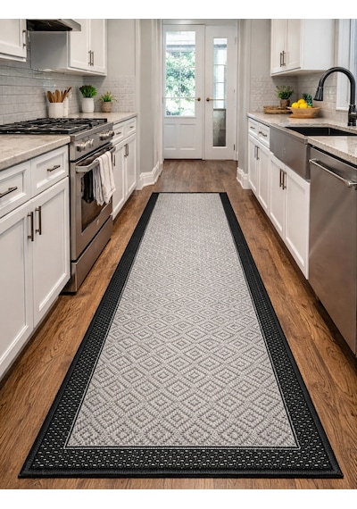 Mess Modern Dekoratif Yumuşak Dokulu Sisal Halı 3946 Antrasit Siyah Çok Renkli