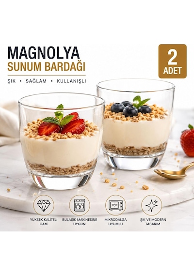 2 Li Tatlı Magnolya Sunum Bardağı 2 Li Set, Cam Lezzetli Ve Göz Alıcı Magnolia Bardağı, Trileçe, Tiramisu Ve Pasta Sunumları İçin Şık Servis Bardağı Özel Davetler Misafirlere İkram Ve Hediyelik Çok Renkli 2 Li Tatlı Magnolya Sunum Bardağı 2 Li Set, Cam Lezzetli Ve Göz Alıcı Magnolia Bardağı, Trileçe, Tiramisu Ve Pasta Sunumları İçin Şık Servis Bardağı Özel Davetler Misafirlere İkram Ve Hediyelik Çok Renkli