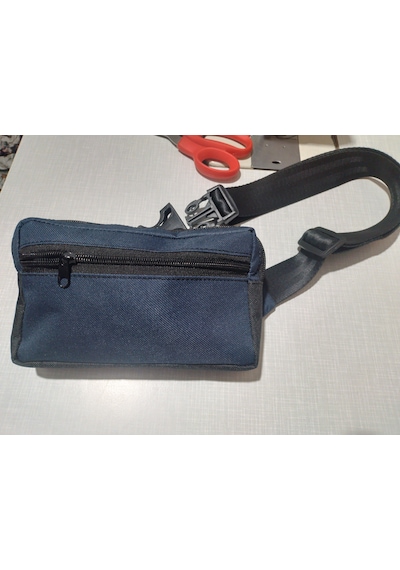 Unisex Slim Fit Köşeli Çapraz Göğüs Çantası İmperteks Body Bag Emre Çanta Dikim Evi Logosuz Sade Tasarım Lacivert