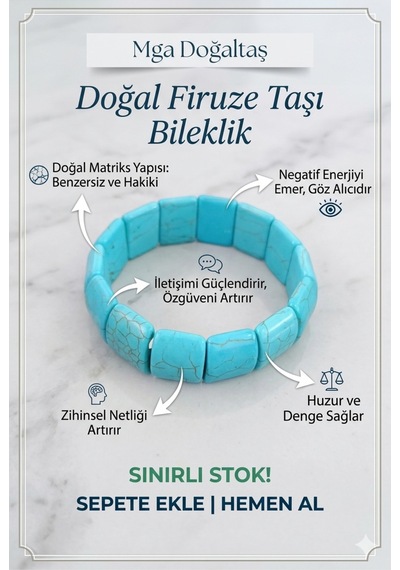 Firuze Taşı Bileklik - Turkuaz Bileklik Turkuaz Turkuaz