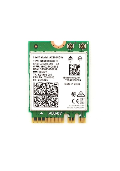 Intel AX200NGW Wi-Fi 6 Bluetooth 5.1 Network Kartı