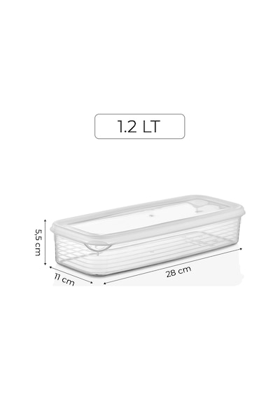 12'li Mikrodalga Buzdolabı Saklama Kabı Buzdolabı Organizeri 2300mlx1-1600mlx1-1200mlx2-250mlx8 Şeffaf